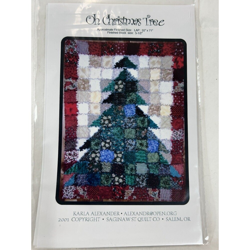 Karla Alexander Quilt PATTERN  Oh Christmas Tree Vintage 2001 55" x 71" Y2K